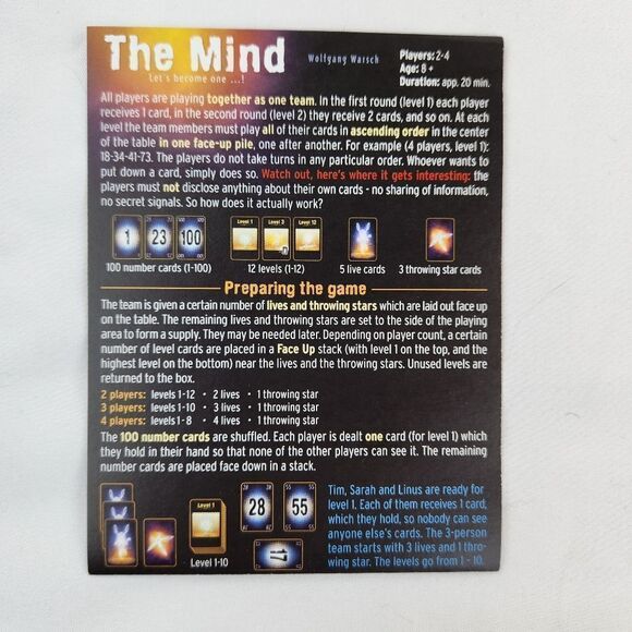 🩵NIB The Mind 2018 Edition Card Game - Picture 5 of 10